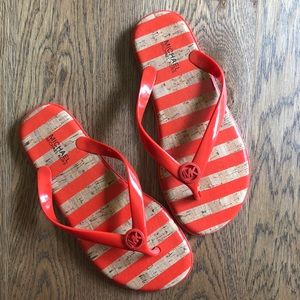 MICHAEL Michael Kors Orange and Cork Sandals 6 NWT